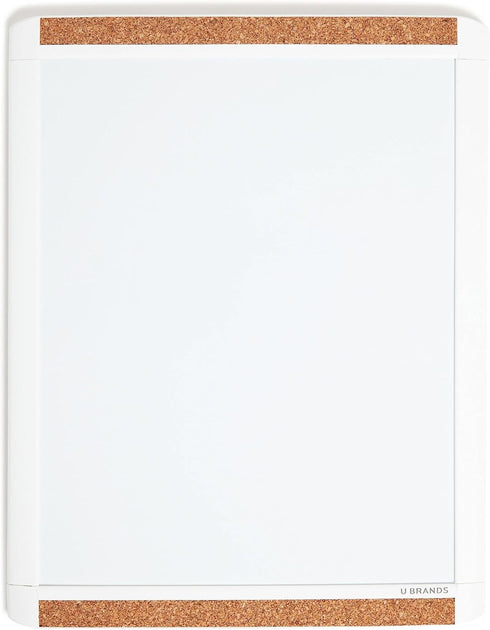 U Brands PINIT Magnetic Dry Erase Board, 11 x 14 Inches, White Plastic Frame Includes Markers, Magnets, Mini Eraser, Push Pins...