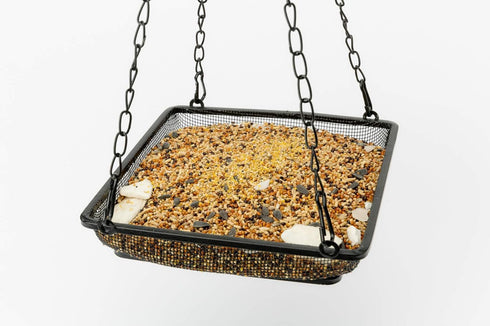 Hanging Feeder Seed Tray, Platform Metal Mesh , Outdoor Garden Decoration for Wild Backyard Attracting Birds...