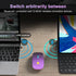 LED Wireless Mouse, Bluetooth Mouse &2.4GHz Instant Connection,Rechargeable Ultra Silent Slim,3 DPI 2 Connection Modes with USB-C to USB Adapter f...