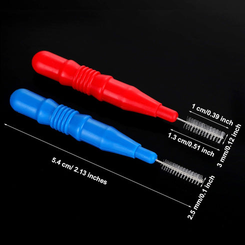 BBTO 100 Pcs Braces Dental Brush Flosser for Cleaner Interdental Brush Toothpick Tooth Flossing Head Oral Dental Toothpick Cleaners Cleaning Tool(...