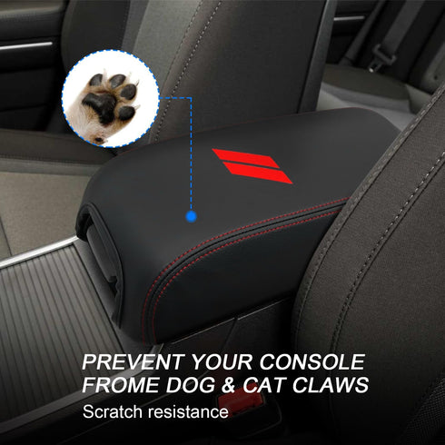 for Dodge Charger Center Console Cover 2024 2023 2022 2021-2011 for Chrysler 300 2022-2015 Leather Armrest Cover Seat Console Box Lid Protector In...