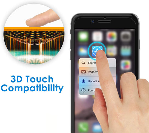 JETech Privacy Screen Protector for iPhone SE 3/2 (2022/2020 Edition), iPhone 8 and iPhone 7, Anti-Spy Tempered Glass Film, 2-Pack...