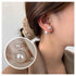 Vintage Pearl Ear Jacket Earrings Large Pearl Earrings Silver Front Back Earrings Double Side Pearl Stud Earrings Jewelry for Women and Girls...