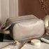Multi-Functional Leather Cosmetic Organizer Bag - Waterproof Makeup Storage for Home and Travel - Nail Polish, Brush Holder, Skincare Essentials C...