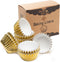 Non-Stick 400pcs Gold Mini Cupcake Liners for baking, Mini Size Foil muffin liners Cupcake Wrappers, Christmas Cupcake Liners for Christmas Decora...