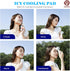 Ice Cooling Handheld Fan, Refrigerating Ice Cooling Pad Built-in Mini Turbine Portable Air Conditioner Fan...