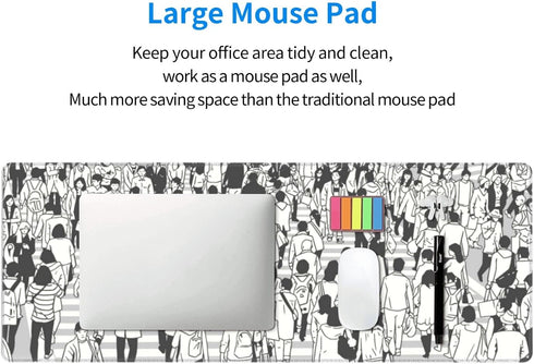 Aesthetics Busy City Zebra Crossing Art Mouse Pad Extended Large Gaming Mousepad XL Big Long Oversized Desk Mat Stitched Edges 31.5 X 11.8 Inch fo...