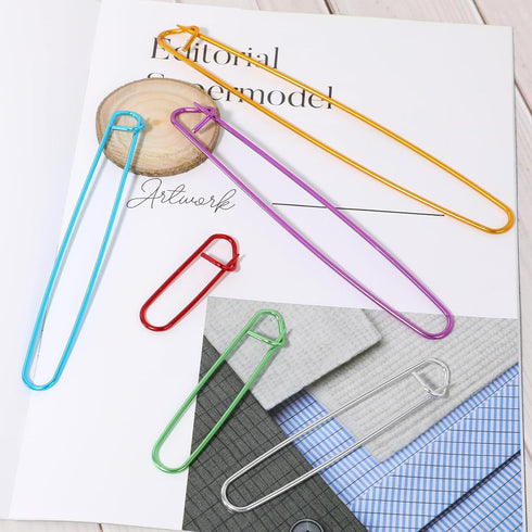 18 PCS Knitting Stitches Holder Set 6 Size Colorful Aluminum Yarn Stitches Holder Set Needles Practical Knitting Crochet Tools Knitting Supplies f...