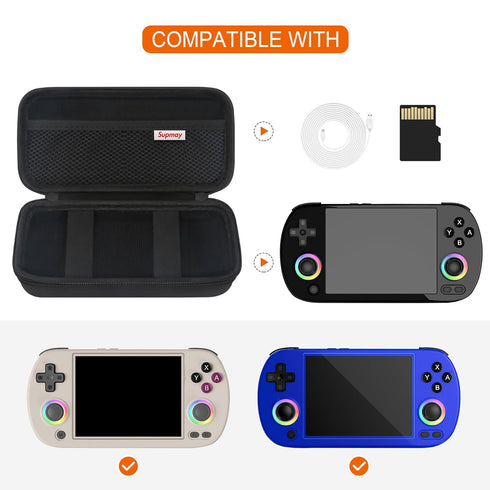 Supmay Hard Carrying Case for RG40XX H Retro Handheld Game Console, Retro Game Travel Storage Holder with Mesh Bag for SD Card, USB Charging Cable...