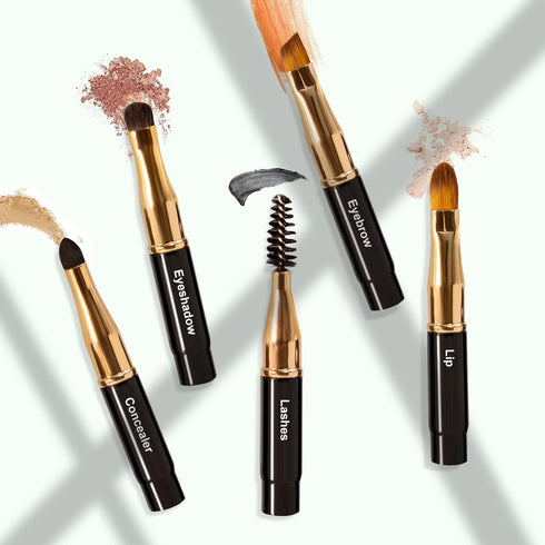 Eye Makeup Brush Set, Travel Size Makeup Brush Eyebrow Makeup Brushes for Eyeshadow, Concealer, Lashes, Lip, 5 Piece Set...