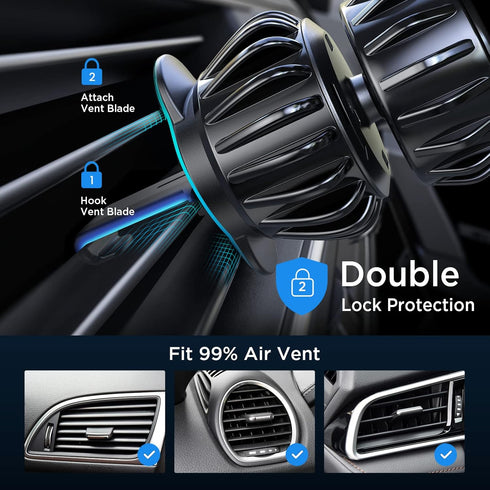 LISEN Magnetic Phone Holder for Car - Upgraded Clip Ultra 6 Strong Magnets, Phone Magnets for Back of Phone, Soporte de Telefono para carro for Ga...