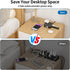 NTONPOWER Flat Plug Power Strip - 5 ft Extension Cord with Multiple Outlets, 8 Widely Outlets with 3 USB (1 USB C), 3 Side Outlet Extender, Overlo...