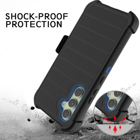 for Samsung Galaxy A54 5G Phone Case with 2 Pack Tempered Glass Screen Protector, Belt Clip Holster Rugged Heavy Duty Military Shockproof Protecti...