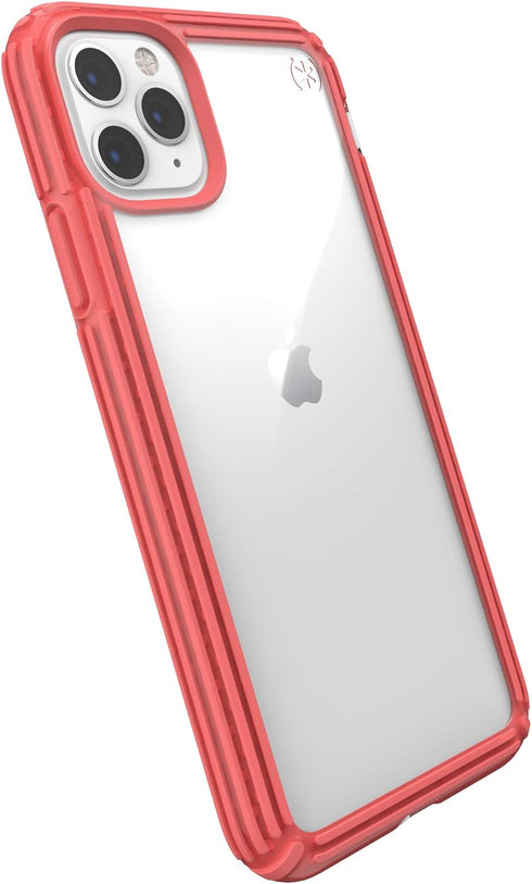Speck Products Presidio V-Grip iPhone 11 PRO Max Case, Clear/Parrot Pink...