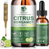 Citrus Bergamot Liquid Drops 1000mg - Natural Supplement with Soursop, Red Yeast Rice, Garlic, Olive Leaf, Black Pepper - High Absorption - Suppor...