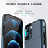 JETech Wallet Case for iPhone 12/12 Pro 6.1-Inch with Card Holder, Dual Layer Shockproof Protective Phone Cover, Sliding Hidden Slot (Sea Blue)...