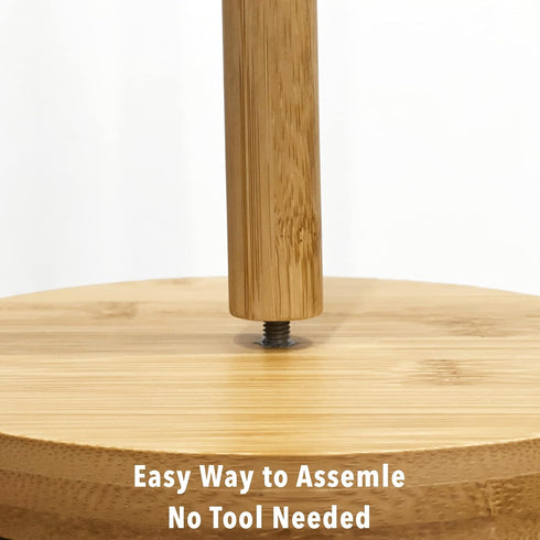 Wood Paper Towel Holder, Paper Towel Holder Bamboo Kitchen Bathroom, Towel Roll Stand Organizer Roll Holder for Countertop Table (A074)...