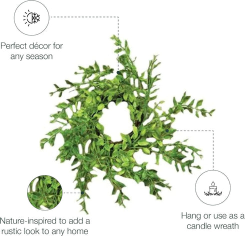 CWI Gifts Plastic Wreath Rings - 9 inch - Wreath Decor for Front Door and Candle Decorating - Spring Green...