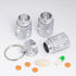 Bling Pill Case Pill Box Pill Organizers with Keychain Rhinestone Portable Pill Holder Waterproof Glitter Pill Storage Container for Indoor Outdoo...