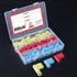 Hilitchi 110pcs 22-18 18-14 12-10 Gauge Nylon Flag Spade Female Insulated Quick Disconnects Electrical Crimp Terminals Connector Assortment Set...