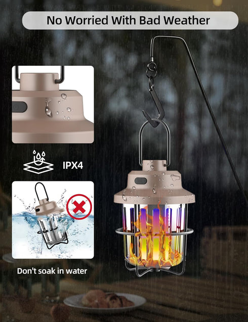 Bug Zapper Outdoor Camping Light Flashlight with Mosquito Zapper, Portable & Rechargeable Flying Insect Killer Lantern, IPX4 Waterproof Indoor and...