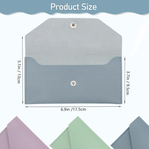 3 Pieces Money Cash Envelopes Bag, Pletpet PU Leather Cash Money Pouch Cash Wallet Envelope Reusable Budget Envelope for Spring Festival Wedding B...