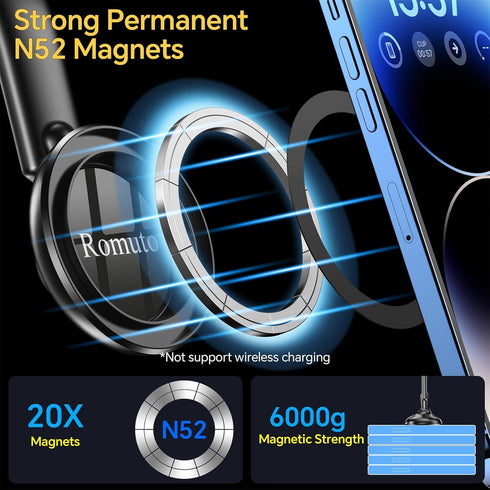 for MagSafe Car Mount?Strong Magnets?MagSafe Windshield Mount Magnetic Phone Holder for Car Dash Windshield Universal Hands Free Car Phone Holder ...