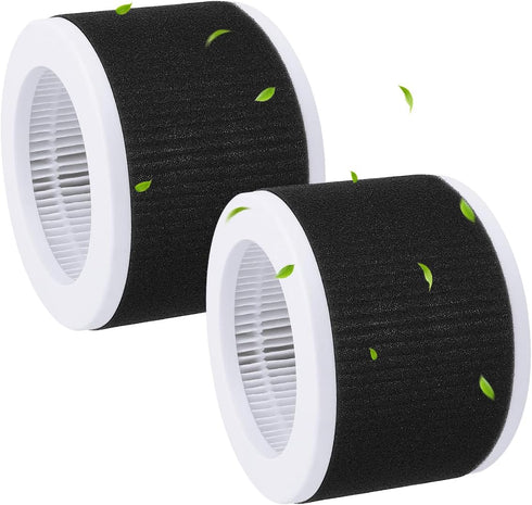EPI810 True HEPA Replacement Filter for MOOKA and MEGAWISE Air Purifier with H13 True HEPA Filter and Activated Carbon Pre-filter,2 Pack...