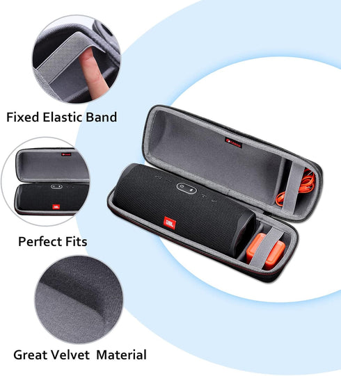 XANAD Hard Case for JBL Charge 4/Charge 5/Charge Essential2/1 WiFi Portable Waterproof Wireless Bluetooth Speaker - Tavel Storage Bag...