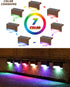 8Pack Solar Deck Lights,Waterproof Color Changing Solar Fence Lights,Solar Lights Outdoor for Pool,Fence,Step, Patio,Deck, Backyard,...
