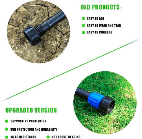 5 Pcs Drip Irrigation 3/4 To 1/2 Inch Adapter, For 1/2 inch (16MM) Irrigation Tubing (OD 0.620 in.ID is 0.520. in),Blue US Garden Water Hose GHT 3...