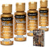 DecoArt Dazzling Metallics - 2 Ounce 4 Pack Glorious Gold Acrylic Paint Set Gold Metallic Acrylic Paint Art Supplies- Art Projects, Home Decor- E-...