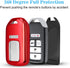 QBUC for Honda Key Fob Cover with Keychain,Soft TPU Full Cover Protection Key Fob Shell Compatible with Honda Accord Civic CRV HRV Pilot Odyssey P...