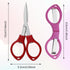 4Pcs Folding Scissors, Portable Mini Travel Scissors Small Safety Foldable Scissors Stainless Steel Telescopic Cutter for Crafting, Retractable Cu...