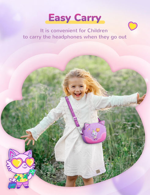 Kids Headphone Travel Case for iClever HS19/for iClever BTH12/for iClever BTH13 Bluetooth Wireless Over-Ear Headphones Carrying Case for Kids-Case...