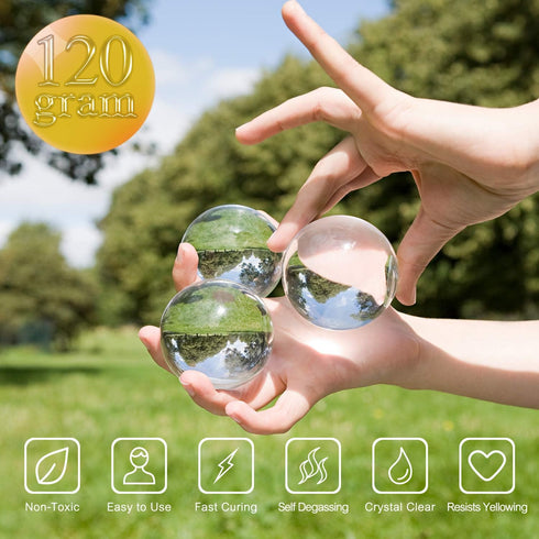 Limino UV Resin 120g Transparent Epoxy for DIY Jewelry Making, Craft Decoration - Solar Cure Activated, Hard Crystal Clear, Anti-Scratch, Non-Toxi...