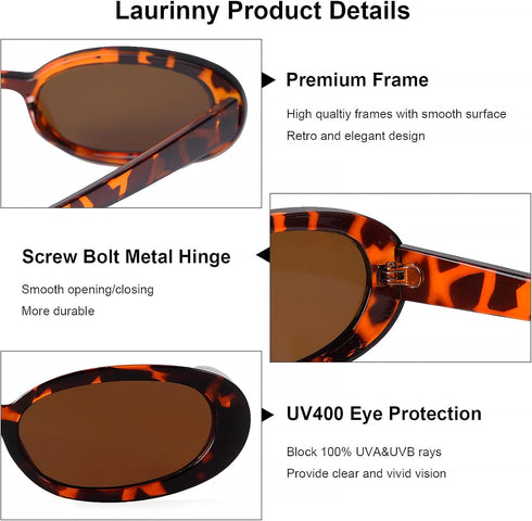 90s Sunglasses for Women Men Retro Oval Sunglasses Glasses...