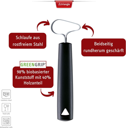 triangle Fruit and Vegetable Corer - Ultra-Sharp Stainless Steel with Two Cutting Widths - Removes Cores & Seeds - Dishwasher Safe...