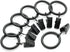 40 Pack Black Matte Metal Curtain Rings with Clips (1.25"?Black)...
