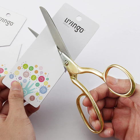 LIVINGO Professional Fabric Sewing Scissors: Multipurpose Heavy Duty Forged Stainless Steel Sharp Bent Blade Dressmaker Classic Cutting Leather Cl...