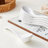 Soup Spoons Set of 6,Asian Soup Spoon Ceramic Ramen Spoons, Japanese Hook Design Soup Spoon For Miso, Dumpling, Chinese Wonton, Vietnamese Pho, No...