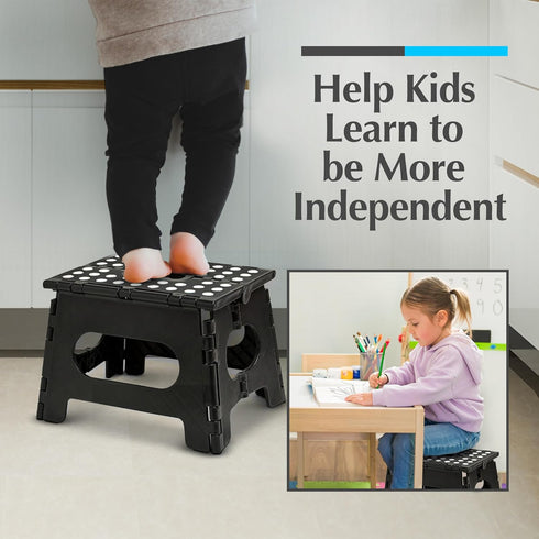 Handy Laundry - Folding Step Stool - Sturdy Enough Collapsible Stool to Support Adults and Safe Enough for Kids - Opens Easy with One Flip - Great...