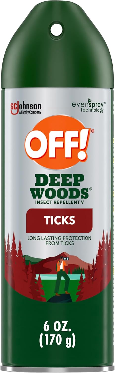 OFF! Deep Woods Insect Repellent Aerosol, Bug Spray with Long Lasting Protection from Ticks and Listed Bugs, 6 oz...
