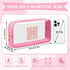 Personalized Initial Letter Clear Makeup Bag,Preppy Small Nylon&PVC Cosmetic Zipper Bag with Chenille Letter,Portable Beach Travel Skincare Toilet...