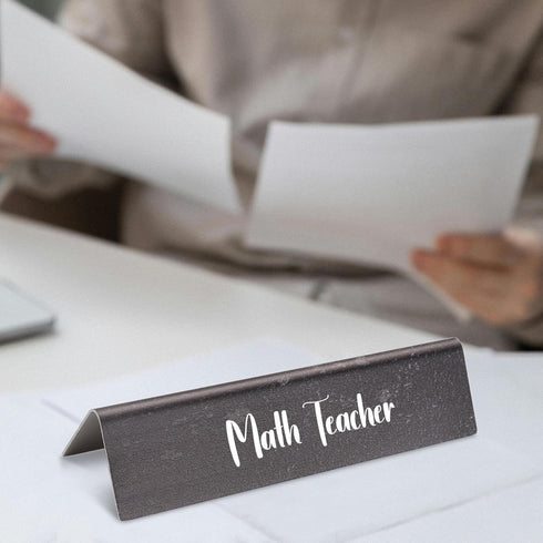 Funny Desk Novelty Nameplate for Math Teacher, Never Forget The Difference You Make Nameplate Sign for Retirement Leaving Thanks You Gift, Office ...