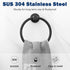 NearMoon Bath Towel Ring, Bathroom Hardware Accessories-Thicken Stainless Steel Hand Towel Holder for Bathroom, Modern Round Towel Hanger Wall Mou...