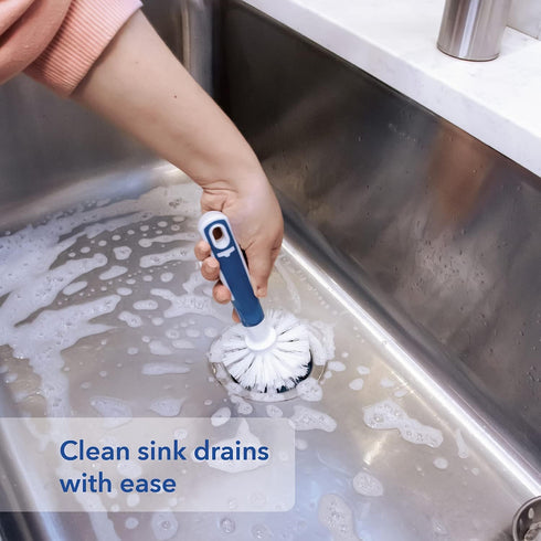 Unger Sink & Dish Scrub Brush – Kitchen Scrub Brush, Dish Washing Scrubber, Small Cleaning Brush, Kitchen Cleaning Supplies, Non-Scratch Bristles,...