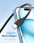 Cable Matters 3-Pack Extreme Flexible Short USB C Charging Cable 3ft in Black, Support 60W PD, Apple CarPlay, Android Auto, USB C to USB C Cable f...