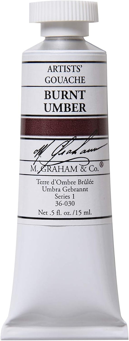 M. Graham 1/2-Ounce Tube Gouache Paint, Burnt Umber...