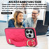 Compatible with iPhone 13 Pro Case 6.1 Inch with Ring and Finger Strap, Shockproof Stylish Protective Cover for iPhone 13 Pro (Rose-red)...